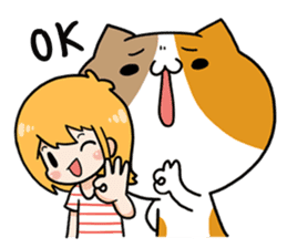 Miki and Giant cat sticker #2736268