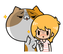 Miki and Giant cat sticker #2736269