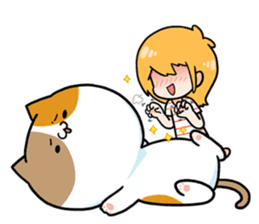 Miki and Giant cat sticker #2736271