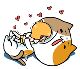 Miki and Giant cat sticker #2736272