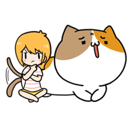 Miki and Giant cat sticker #2736273