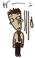 glasses men of the day sticker #2736305