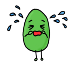 Cute Green soybeans sticker #2736331