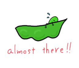 Cute Green soybeans sticker #2736335