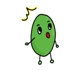 Cute Green soybeans sticker #2736336