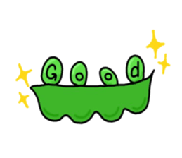 Cute Green soybeans sticker #2736337