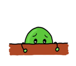Cute Green soybeans sticker #2736341