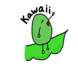 Cute Green soybeans sticker #2736342