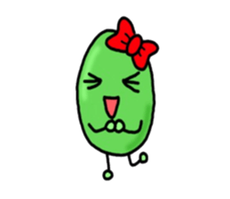 Cute Green soybeans sticker #2736343