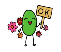 Cute Green soybeans sticker #2736344