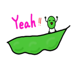 Cute Green soybeans sticker #2736349