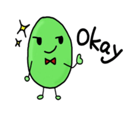 Cute Green soybeans sticker #2736350