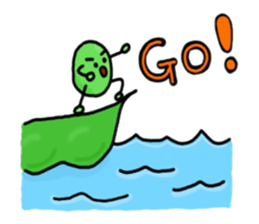 Cute Green soybeans sticker #2736353