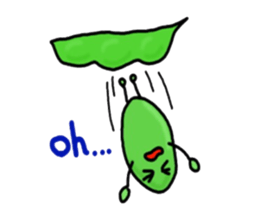 Cute Green soybeans sticker #2736354
