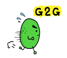 Cute Green soybeans sticker #2736359