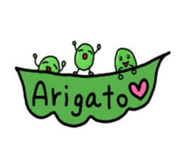 Cute Green soybeans sticker #2736360