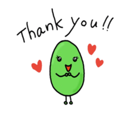 Cute Green soybeans sticker #2736365
