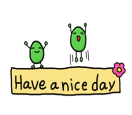 Cute Green soybeans sticker #2736366