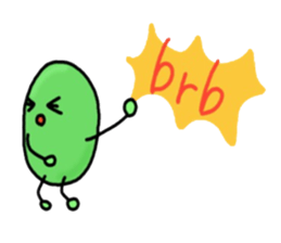 Cute Green soybeans sticker #2736369
