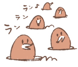 Cute mole 2 sticker #2736627
