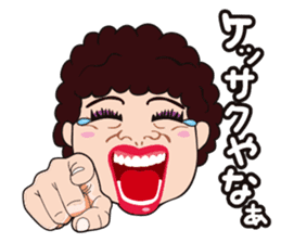 Funny madam in OSAKA, JAPAN sticker #2737364