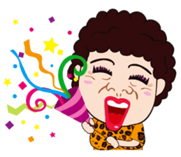 Funny madam in OSAKA, JAPAN sticker #2737370