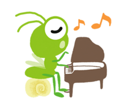 The insect orchestra in the forest sticker #2737611