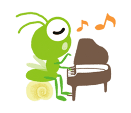The insect orchestra in the forest sticker #2737611