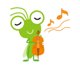 The insect orchestra in the forest sticker #2737618