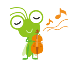 The insect orchestra in the forest sticker #2737618