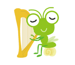 The insect orchestra in the forest sticker #2737621