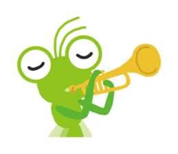 The insect orchestra in the forest sticker #2737628