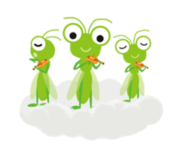 The insect orchestra in the forest sticker #2737636