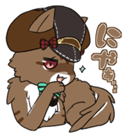 A cat, a crow, and a bat sticker #2738015