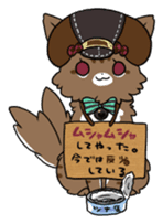 A cat, a crow, and a bat sticker #2738020