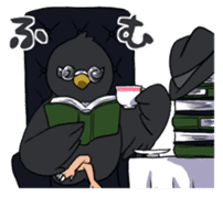 A cat, a crow, and a bat sticker #2738024