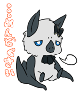 A cat, a crow, and a bat sticker #2738035