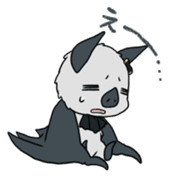 A cat, a crow, and a bat sticker #2738037