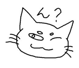 Maro eyebrows cat sticker #2740776