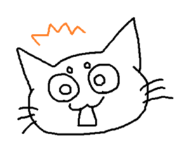 Maro eyebrows cat sticker #2740805