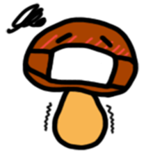 Child out of mushrooms sticker #2741475