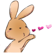 A heartwarming rabbit and pig sticker #2741972