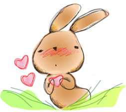 A heartwarming rabbit and pig sticker #2741975