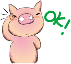 A heartwarming rabbit and pig sticker #2741983