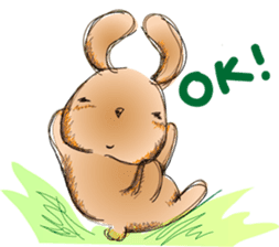A heartwarming rabbit and pig sticker #2741992