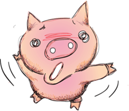 A heartwarming rabbit and pig sticker #2741995