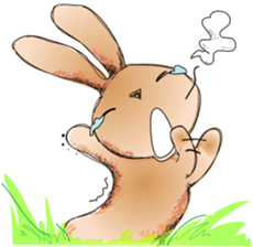 A heartwarming rabbit and pig sticker #2742005