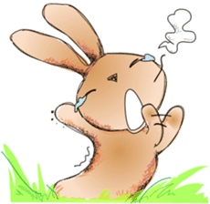 A heartwarming rabbit and pig sticker #2742005