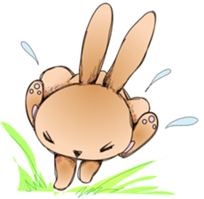 A heartwarming rabbit and pig sticker #2742006