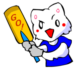 Commonly Used Word T-Shirt Wearing Cat 5 sticker #2742143